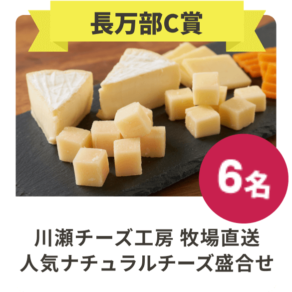 長万部C賞 川瀬チーズ工房 牧場直送
                                    人気ナチュラルチーズ盛合せ 3名